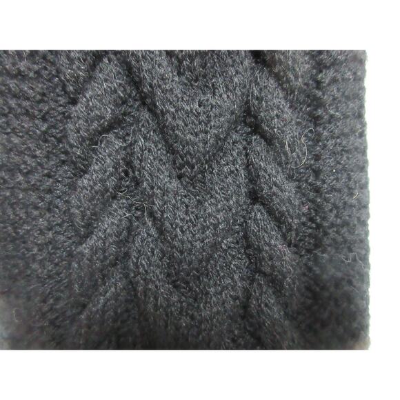 Women's Cable Knitted Soft Insulated Ultra Isotoner Black Mittens Gloves New - Picture 2 of 6